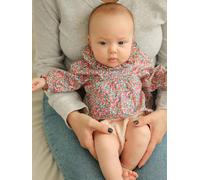 Ensemble naissance 2 pièces blouse tissu Liberty et bloomer écru 1M(54CM)