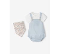 Ensemble naissance barboteuse, body et foulard écru 18M(81CM)