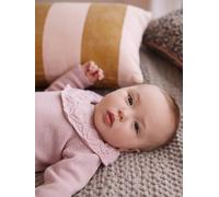 Ensemble naissance barboteuse en tricot et collants mauve 18M(81CM)