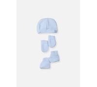 Ensemble Naissance Bonnet, Moufles Et Chaussons Bleu Layette PREMA(45CM)