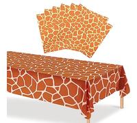 Ensemble nappe et serviettes de table motif animaux de safari de la jungle - 21P - Décoration de table en plastique PVC - Fournitures de fête pour enfants