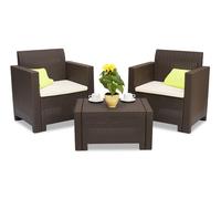 Ensemble Nebraska Terrace 2 en technorotin marron Bica