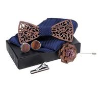 Ensemble Noeud Papillon - TEMPSA - Bois Fait Main - Costume - Anniversaire - Mariage