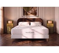 Ensemble Nottingham 130 x 220 cm + sommier kit - 20cm - Mmoire de forme - Ferme - Sommier kit Blanc
