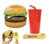 Ensemble Nourriture Jouet | Jouets Apprentissage Sensoriel Anti-Stress - Set de Jeu d'Imitation Alimentation Fast-Food - pour Maternelle Préscolaire Classe Maison Crèche Voyage Salle Jeu