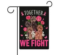 Ensemble, nous luttons contre le cancer du sein, drapeaux de jardin, drapeau double face, drapeaux de vacances pour décoration extérieure, 12,6 x 18,5 pouces