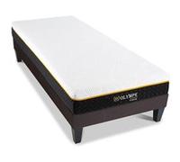 OLYMPE LITERIE - Ensemble OLYMPE 90x200 cm - Matelas Mémoire de forme + Sommier Bois