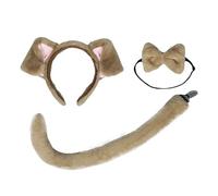 Ensemble Oreilles et Queue de Chien | Cerchietto avec Oreilles, Papillon, Poilu, Déguisement Chiot, Cosplay Accessoires pour Fêtes, Costume Amusant Adulte