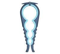 Ensemble ouvre-boîte de cuisine 6 en 1, ouvre-bocal et décapsuleur, utilisation manuelle avec poignée ergonomique, en acier inoxydable (bleu)