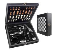 Ensemble ouvre Bouteille de vin dans Une boîte Cadeau en Bois,ouvre Bouteille vin de Luxe,Ensembles d'accessoires pour vin,Set de Sommelier avec Tire-Bouchon (BlackWood2)