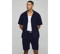 Ensemble oversize avec chemise éponge et short homme - bleu - M, bleu