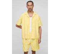 Ensemble oversize avec chemise éponge et short homme - jaune - L, jaune