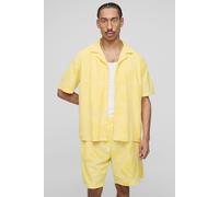 Ensemble oversize avec chemise éponge et short homme - jaune - XS, jaune