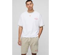 Ensemble oversize avec t-shirt à col contrastant et short homme - pierre - S, pierre