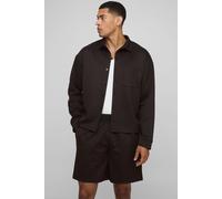 Ensemble oversize avec veste Harrington et short homme - marron - M, marron