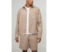 Ensemble oversize avec veste Harrington et short homme - taupe - XL, taupe