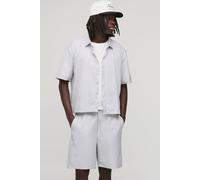Ensemble oversize rayé avec chemise et short homme - pierre - L, pierre