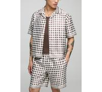 Ensemble oversize satiné à manches courtes homme - pierre - XL, pierre