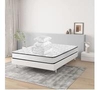 Ensemble Pack Matelas et Sommier - FRIXOVEL - Mémoire de forme - 140x190x16 - Equilibré - Noir