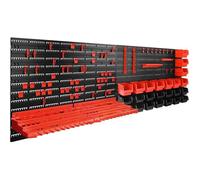Ensemble Panneau mural de rangement pour outils 97 pièces Portes-outils plastique bricolage robuste extensible garage