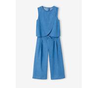Ensemble pantacourt top denim léger bleu moyen 4A