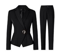 Ensemble Pantalon Femme pour Ceremonie Mariage Femmes Marque Lin 48 Laine Mode Mariee Basic Cargo Dela Fantaisie Urbain Football Icon Sweet Printemps Est Boite Fit Décontracté