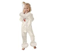 Ensemble Pantalon Fille Deux pièces Manches Longues Pantalon Doux imprimé ludique décontracté Confortable Nuit Jour Maison école Maternelle vêtement Enfant (Beige, 8-9 Years)