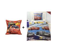 Ensemble Parure - Cars Disney - 140 x 200 cm - 1 Coussin 40 x 40 cm - 35% Polyester - 65% Coton