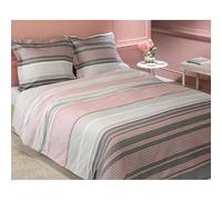 Ensemble Parure de draps 4 Pieces 100% Coton 57 Fils/m2-1 Drap Plat 240x 300 cm + 1 Drap Housse 140 x 190 cm + 2 taies d'oreilers 65 x 65 cm Tissage trés serré 2 Personnes Haute Qualité (shana)