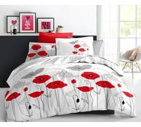 Ensemble Parure de draps 4 Pieces 100% Coton 57 Fils/m2-1 Drap Plat 240x 300 cm + 1 Drap Housse 140 x 190 cm + 2 taies d'oreilers 65 x 65 cm Tissage trés serré 2 Personnes Haute Qualité (redflow)