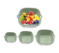 Ensemble passoire avec bol - 8 passoires et passoire à pâtes, riz, lavage végétarien | Ustensiles de cuisine pour nettoyer les fruits, centrifugeuse à salade à 2 niveaux, facile à puli