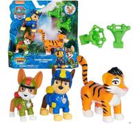 PAW Patrol Jungle Pups, Figurines articulées Chase, Tracker & Tiger avec lance-projectile, jouets pour les garçons et les filles à partir de 3 ans