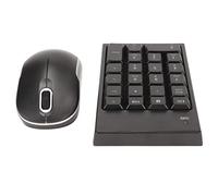 Ensemble pavé Numérique et Souris sans Fil, 2,4 GHz, 22 Touches, Clavier Numérique USB 1200 DPI, Transmission Stable, Matériau ABS Plug and Play pour Banques, écoles, Entreprises