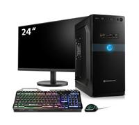 Ensemble PC complet Business & Office Ryzen 7 5700G 8X 4,6 GHz, 16 Go de RAM DDR4, SSD M.2 NVMe 1 To, Windows 11 Pro avec écran 24" + clavier et souris