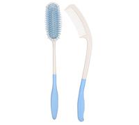 Ensemble Peigne et Brosse à Cheveux à Manche Extra Long, Brosse à Cheveux et Peigne Antidérapants et Doux à Longue Portée pour Personnes Handicapées et âgées
