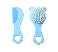Ensemble peigne et brosse pour nouveau-nés avec poignée confortable et long manche avec joli aspect ours pour une utilisation familiale