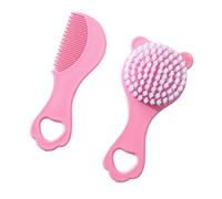Ensemble peigne pour bébé avec brosse à cheveux pour peau délicate - Joli motif ours - Outils essentiels pour soins capillaires