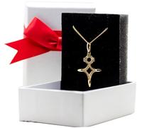 ensemble Pendentif croix du sud et chaine 50cm en plaqué or croix d'agades agadez avec boite