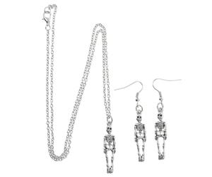 Ensemble Pendentif D'halloween Boucle Halloween Squelette Humain Alliage | Décoratif, Style Chic et Réaliste, Finition Scellée à L'huile, Accessoire pour Fête Saisonnière