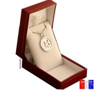 Ensemble pendentif Zodiac VERSEAU médaile et chaine en argent massif avec coffret pour offrir. Gravure possible