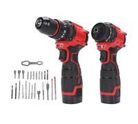 Ensemble perceuse et visseuse à percussion sans fil, kit d'outils électriques sans balais 16,8 V avec 3 batteries