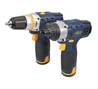 Ensemble perceuse-visseuse et visseuse à chocs sans fil 12V GMC - 2 batteries