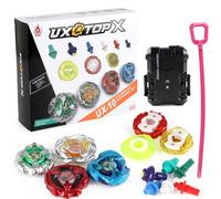 Ensemble personnalisé BEY X UX-10 avec lanceur, jouet toupie en métal, jeu de bataille, cadeau de Noël Taille UniqueAlliage de zinc