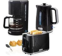 Briebe Ensemble Elegance SKT1178BLK grille-pain 2 fentes bouilloire 1,7L cafetière 10 tasses Noir