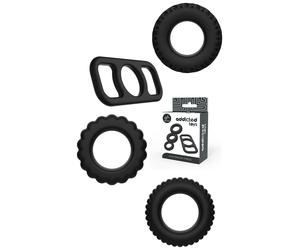 Ensemble phallique anneau pénis cock ring kit stimulant meilleure érection