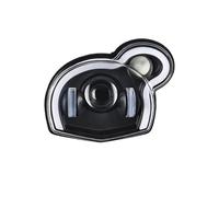 Ensemble Phare Moto Pour BMW Pour G650GS Pour Sertao R13 2011-2017 Phare LED Pour Moto Feux De Route/croisement DRL Lampe Devil Eye Phares Avant(Red Devil Eye)