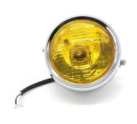 Ensemble Phare Moto Pour CG125 Pour Café Pour Racer Phare Halogène Pour Moto Rétro 12 V Proche Et Lointain Coque En Verre Et Métal Éclairage Accessoires Phares Avant(Wh shell-ye light)