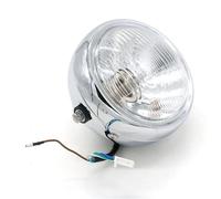 Ensemble Phare Moto Pour CG125 Pour Café Pour Racer Phare Halogène Pour Moto Rétro 12 V Proche Et Lointain Coque En Verre Et Métal Éclairage Accessoires Phares Avant(Wh shell-wh light)