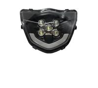 Ensemble Phare Moto pour TTR pour WR-F pour WR250 400 450 pour TTR250 pour WR250F pour WR450F Phare LED Universel DRL pour Moto Et Motocross,(Black)