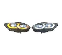Ensemble Phares Avant Pour BMW Série GFE G20 G22 G28 G30 G80 F30 F32 F35 F82 E70 E84 E90 E92 E93 Phares À LED Feux De Jour Jaunes Et Blancs Feux Avant(E92 E93(2006-2012))